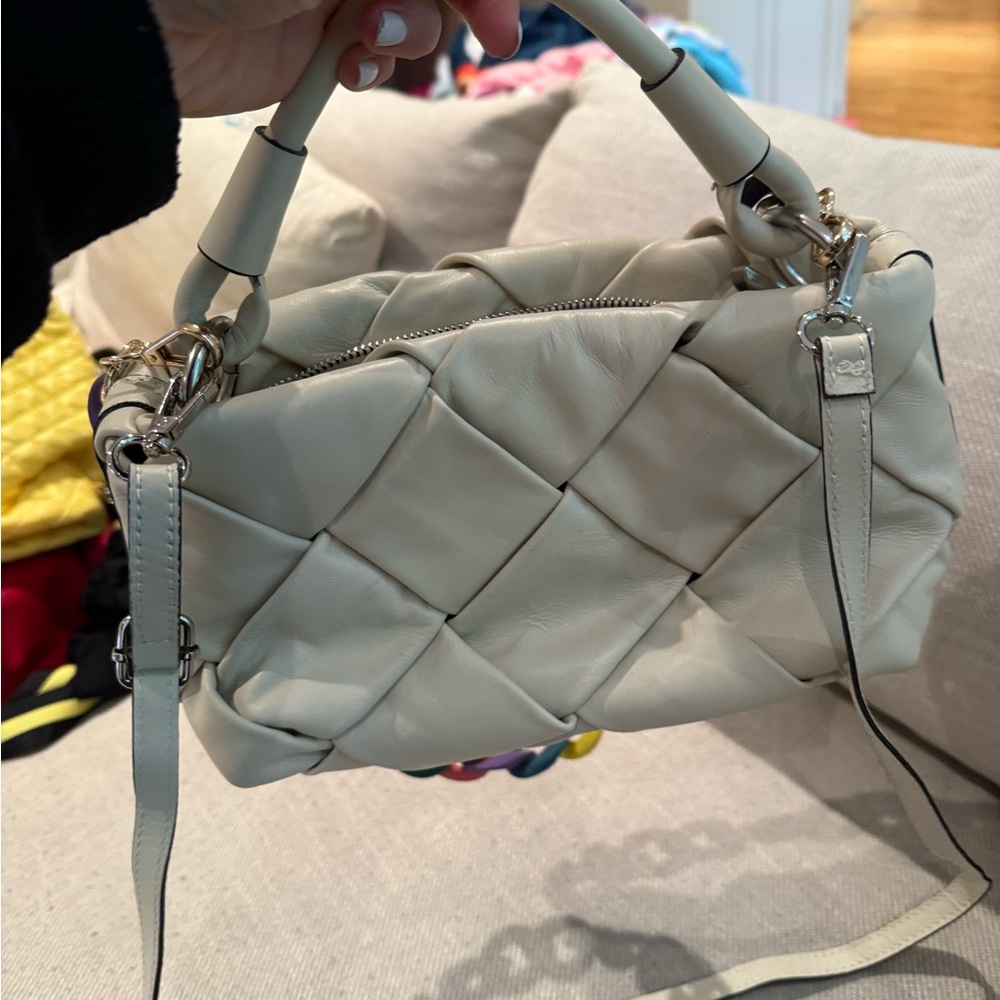 Debbie Katz Italian Cream Woven Leather Handbag